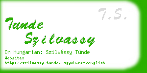 tunde szilvassy business card