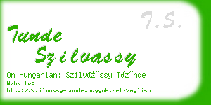 tunde szilvassy business card